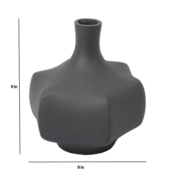 Verdant Metal grey texture Vase - WoodenTwist