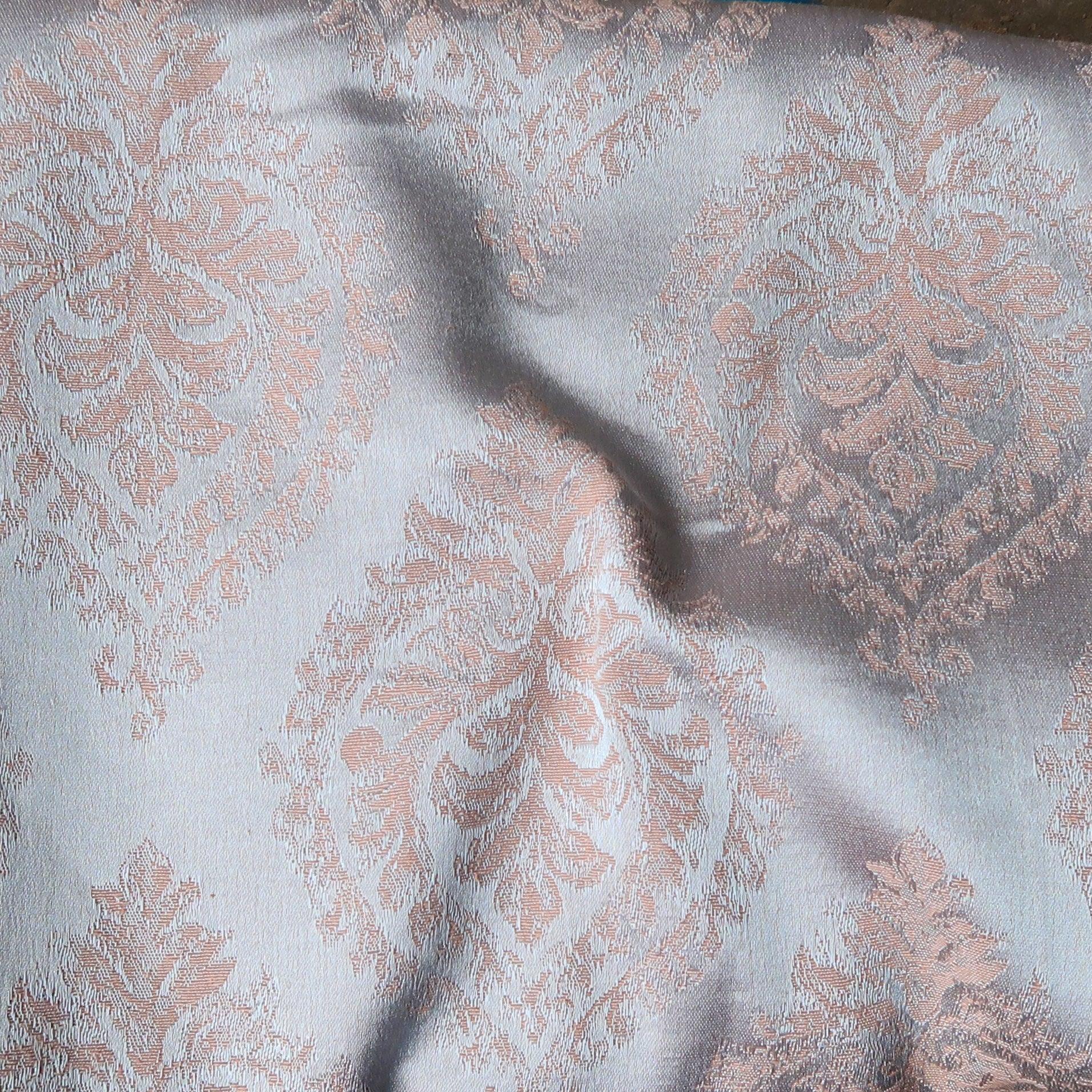 Lawn Copper & Grey Printed Fusion Fabric - WoodenTwist