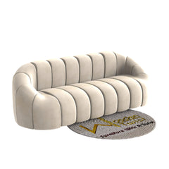 Collin Modern Oval Shape 3 Seater Sofa - WoodenTwist