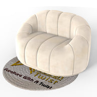 Collin Modern Oval Shape Single Seater Sofa - WoodenTwist