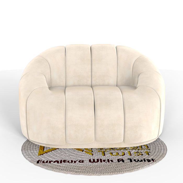 Collin Modern Oval Shape Single Seater Sofa - WoodenTwist