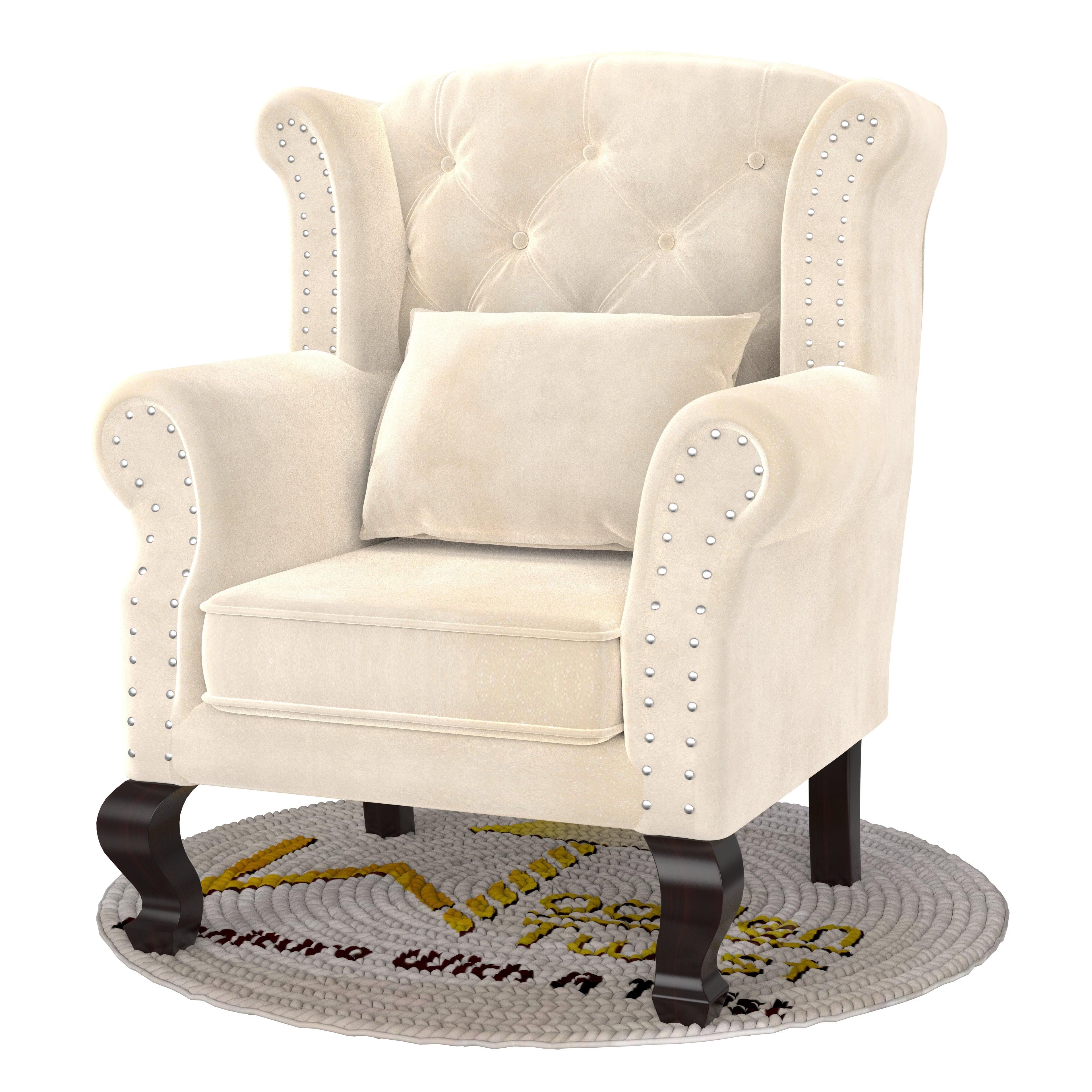 Majestic Wing Chair for Living Room/Home/Offices - WoodenTwist