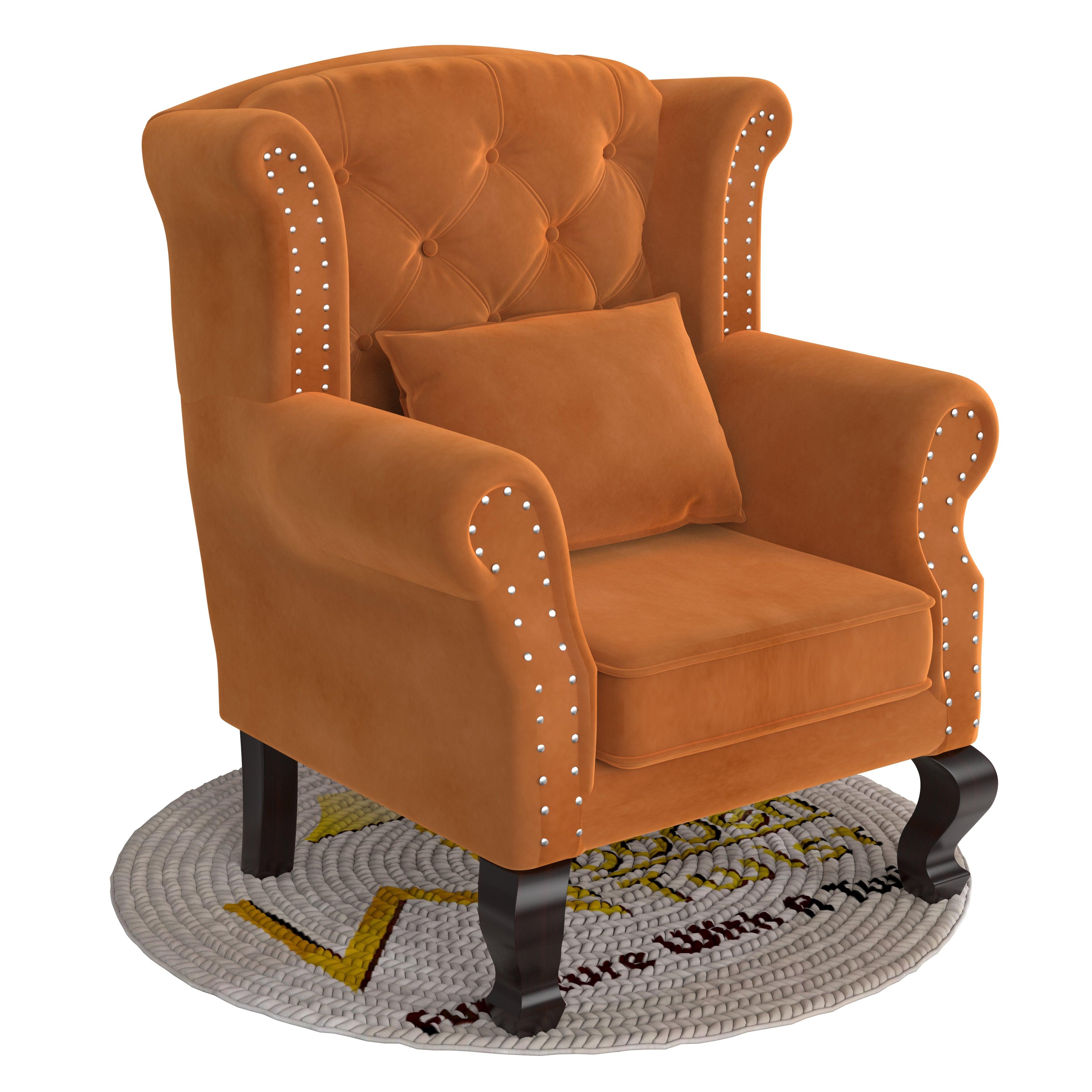 Majestic Wing Chair for Living Room/Home/Offices - WoodenTwist