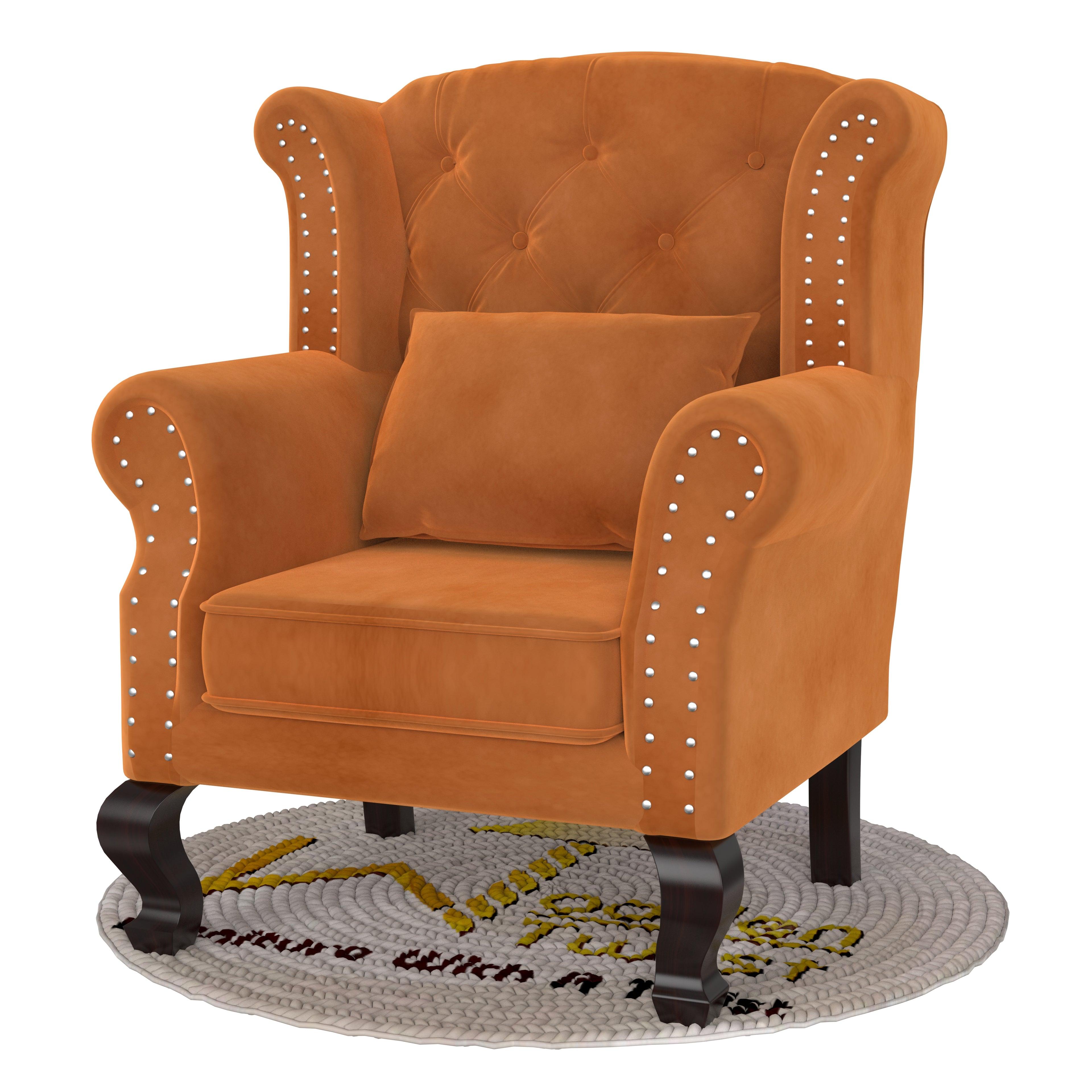 Majestic Wing Chair for Living Room/Home/Offices - WoodenTwist