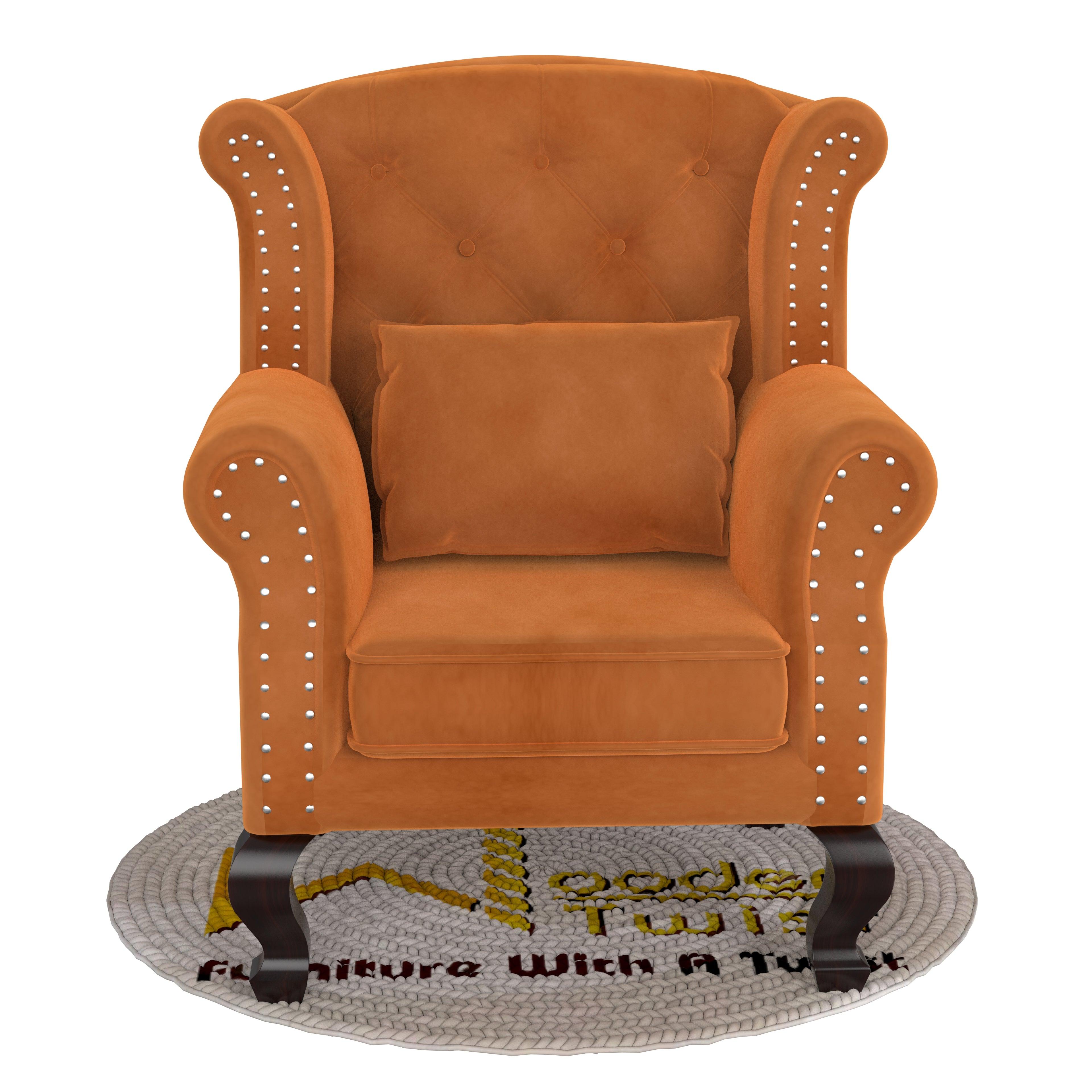 Majestic Wing Chair for Living Room/Home/Offices - WoodenTwist