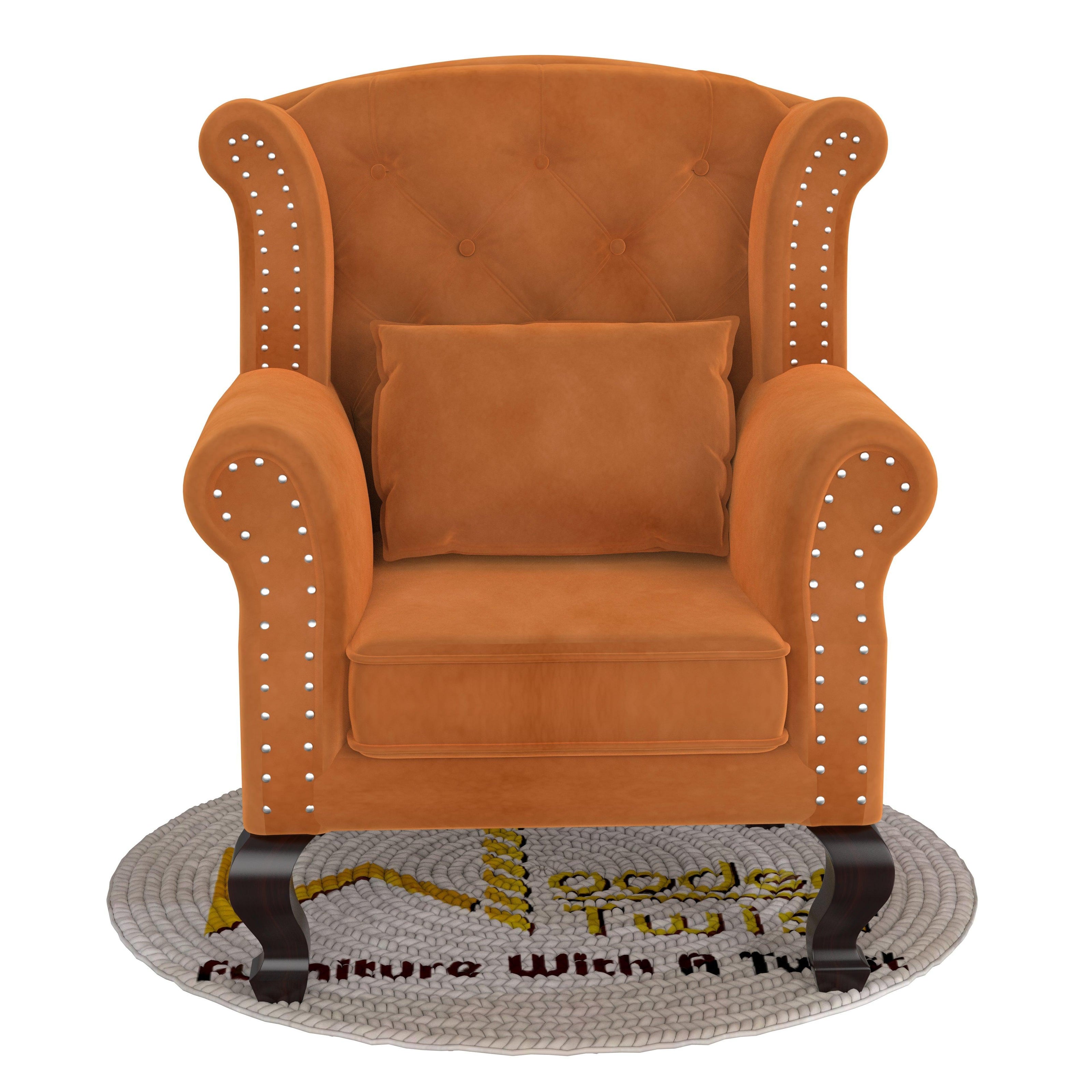 Majestic Wing Chair for Living Room/Home/Offices - WoodenTwist