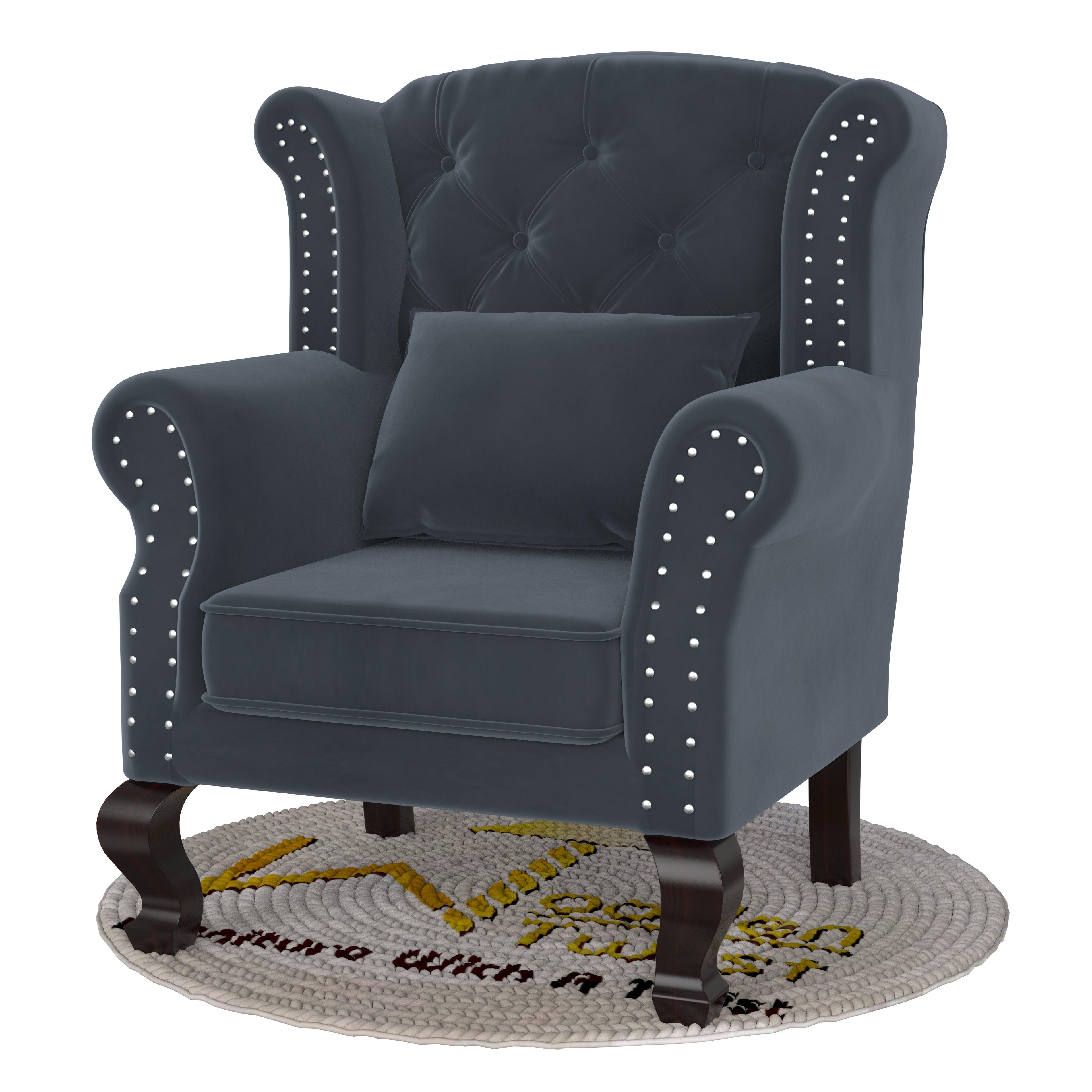 Majestic Wing Chair for Living Room/Home/Offices - WoodenTwist