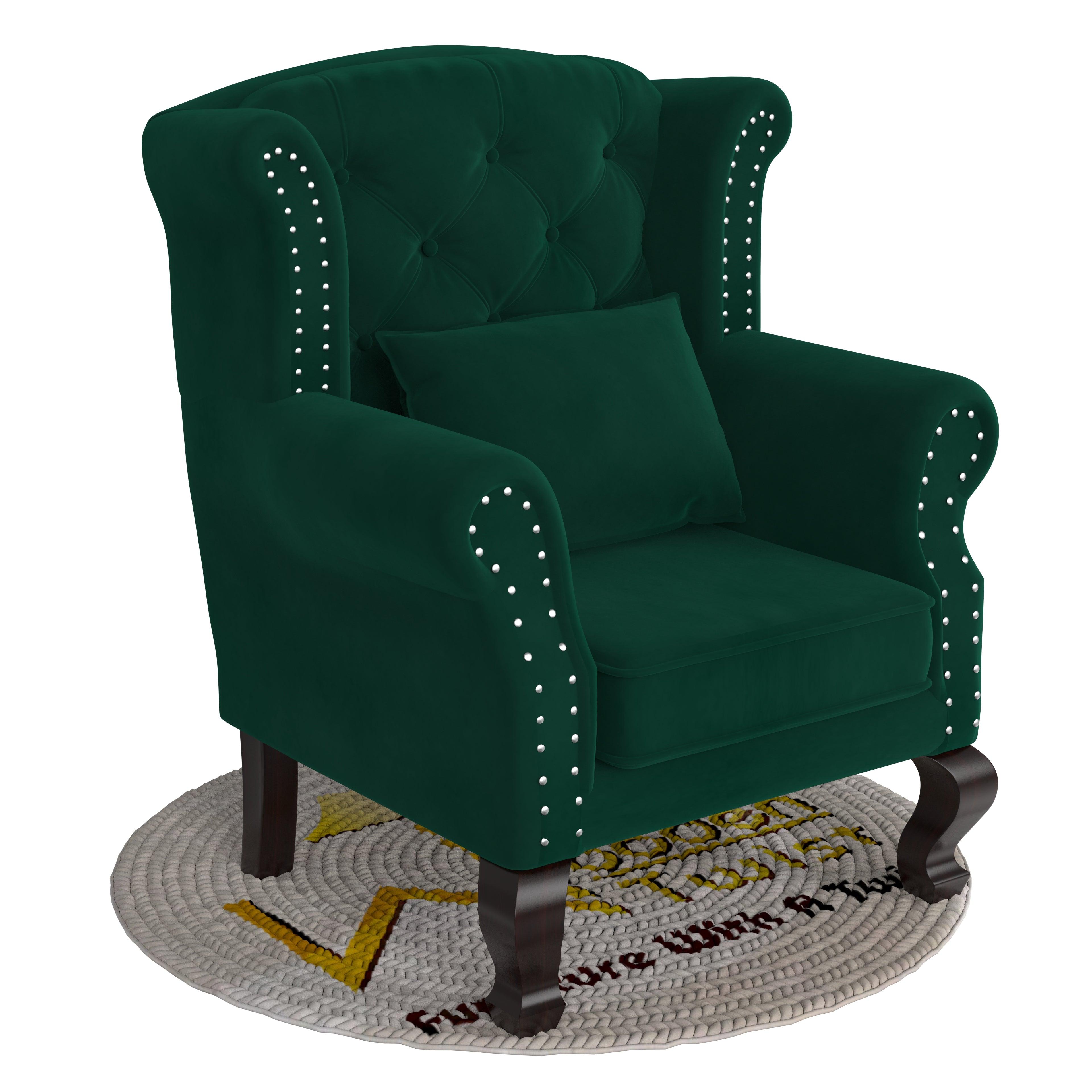 Majestic Wing Chair for Living Room/Home/Offices - WoodenTwist