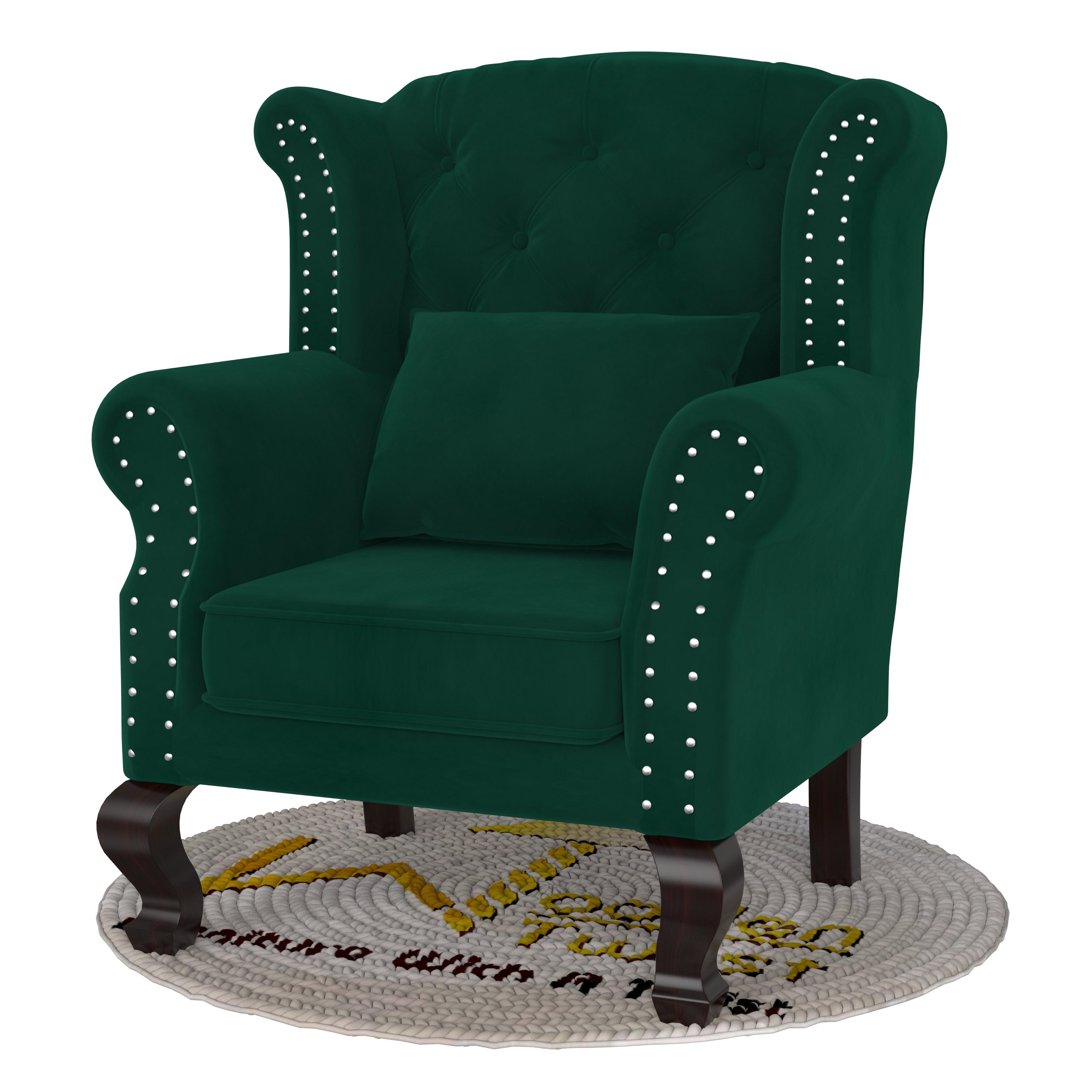 Majestic Wing Chair for Living Room/Home/Offices - WoodenTwist