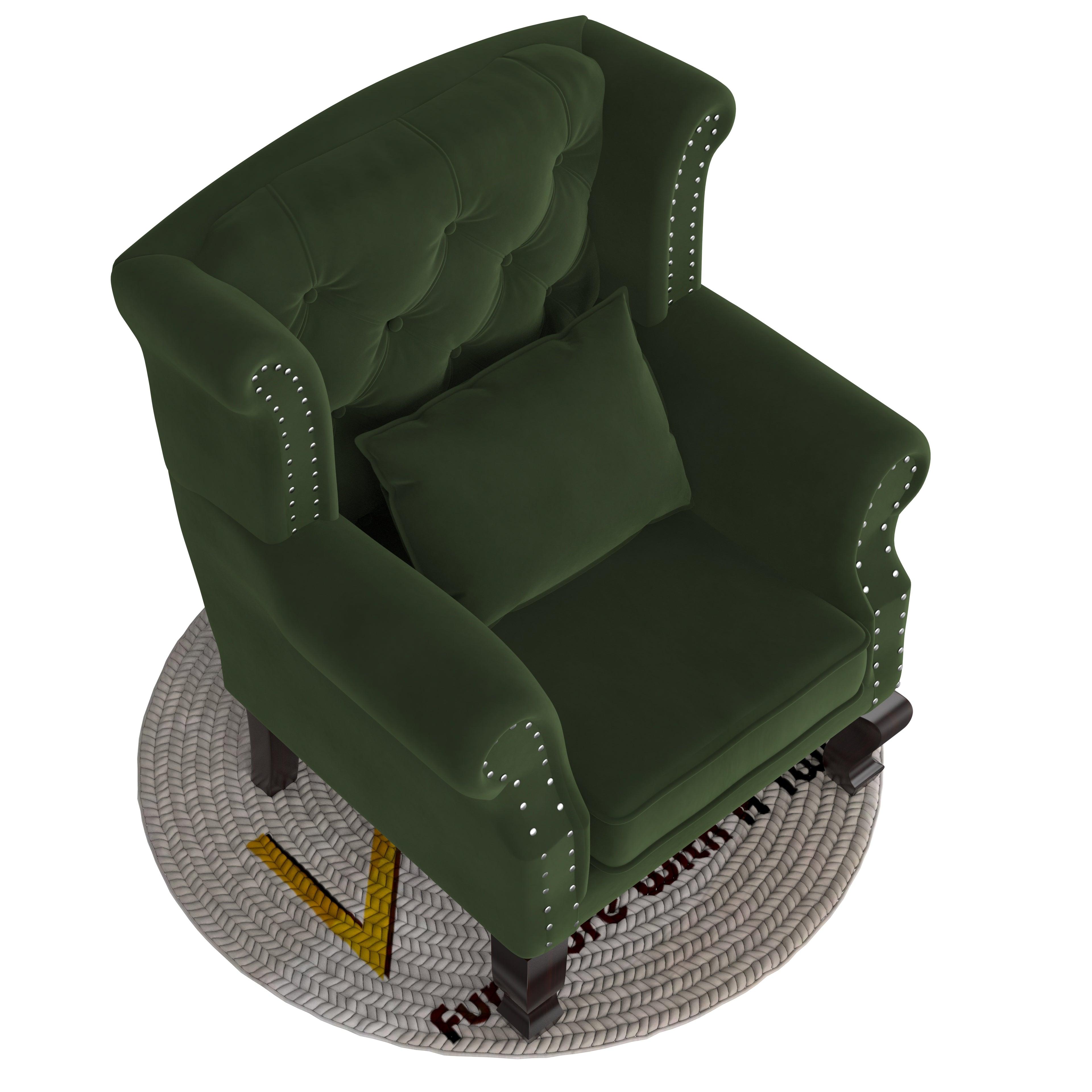 Majestic Wing Chair for Living Room/Home/Offices - WoodenTwist