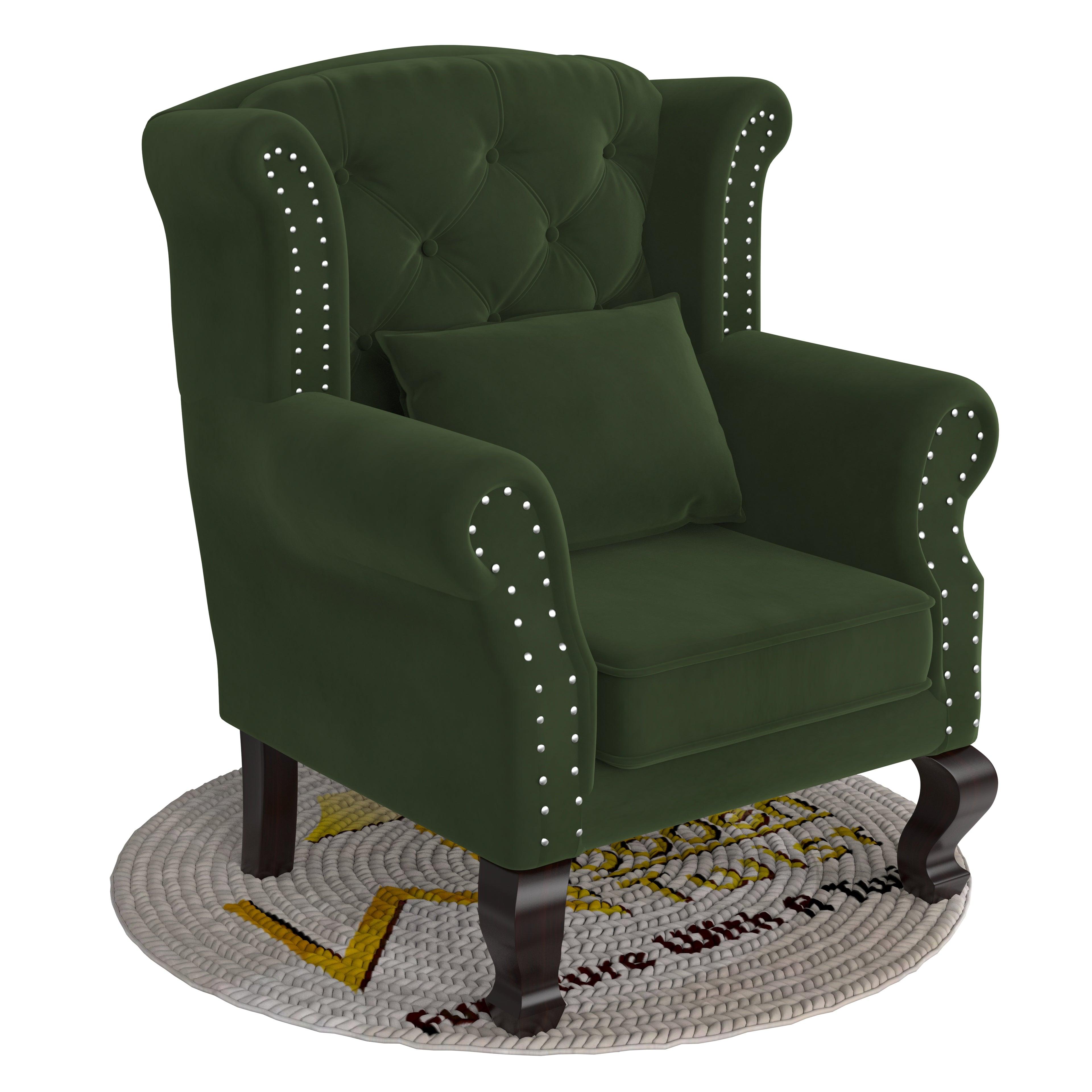 Majestic Wing Chair for Living Room/Home/Offices - WoodenTwist