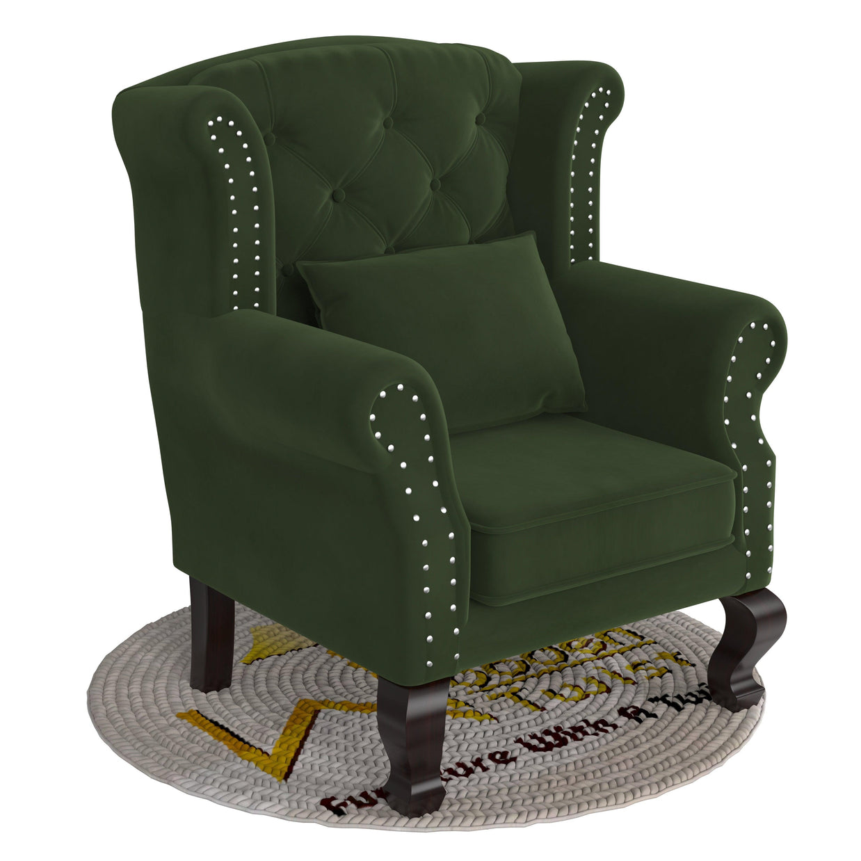 Majestic Wing Chair for Living Room/Home/Offices - WoodenTwist