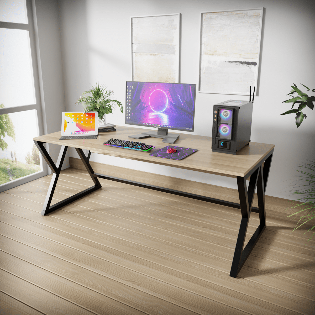 Daffodil Computer Table in Benge finish by Riyan Luxiwood