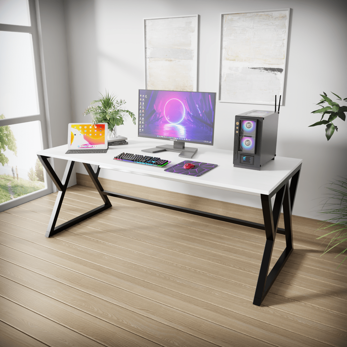 Daffodil Computer Table in Benge finish by Riyan Luxiwood