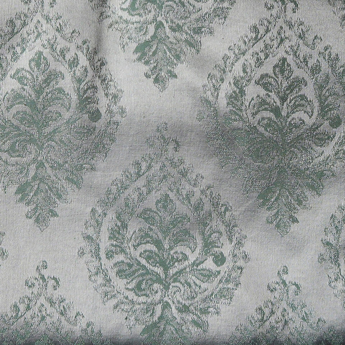 Lawn Green & Grey Printed Fusion Fabric - WoodenTwist