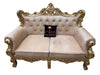 Wooden Boutique French Baroque Style Golden Leaf Hand Carved Sofa (2 Seater) - WoodenTwist