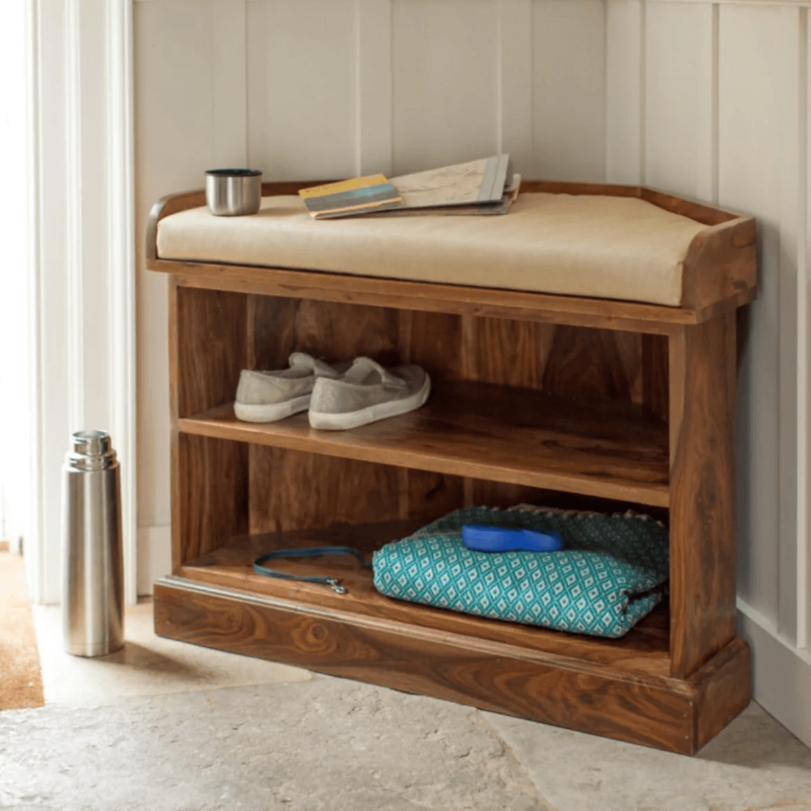 Miel Wooden Handmade Solid Sheesham Wood Shoe Rack - WoodenTwist