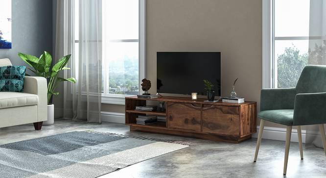 Elegante Handmade Solid Sheesham Wood TV Unit for Living Room - WoodenTwist