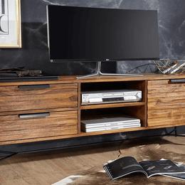 Mirando Solid Sheesham Wood TV Unit for Living Room - WoodenTwist