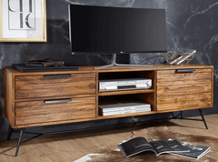 Mirando Solid Sheesham Wood TV Unit for Living Room - WoodenTwist