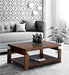 Rectángulo Wooden Handmade Solid Sheesham Wood Coffee Table - WoodenTwist