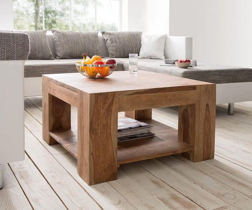 Elegante Wooden Handmade Solid Sheesham Wood Coffee Table - WoodenTwist