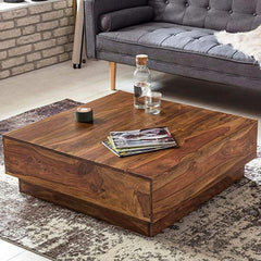 Avión Wooden Handmade Solid Sheesham Wood Coffee Table - WoodenTwist