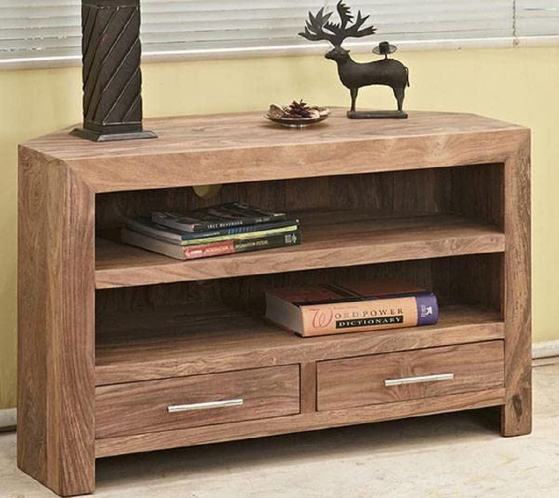 Estante Solid Sheesham Wood TV Unit for Living Room - WoodenTwist