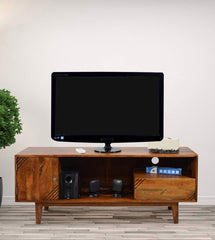 Unico Solid Sheesham Wood TV Unit for Living Room - WoodenTwist