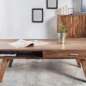 Espacio Wooden Handmade Solid Sheesham Wood Coffee Table - WoodenTwist