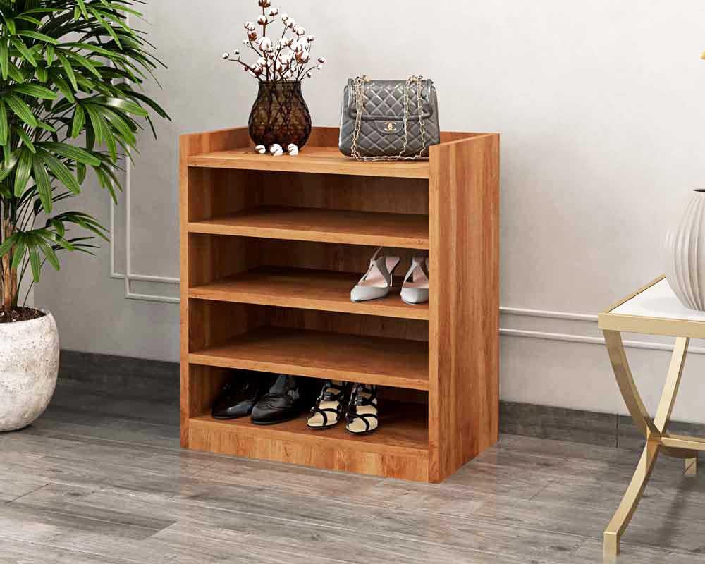 Vino de roble Wooden Handmade Solid Sheesham Wood Shoe Rack - WoodenTwist