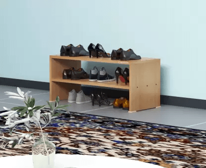 Beige Wooden Handmade Solid Sheesham Wood Shoe Rack - WoodenTwist