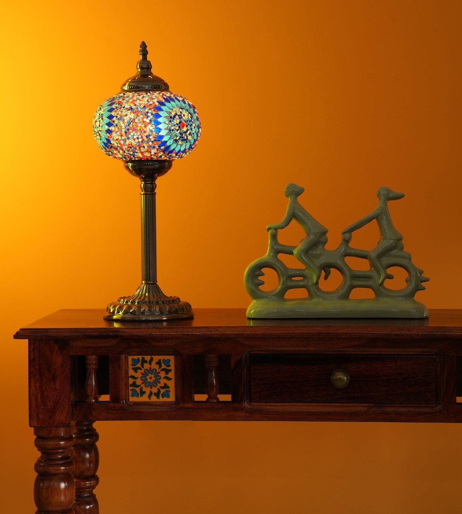 Shade Lamp with Golden Base