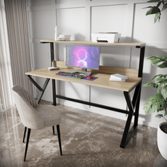 Bali Computer table in Beige finish by Riyan Luxiwood