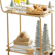 Luxurious Bar Cart with Smooth Rolling Wheels