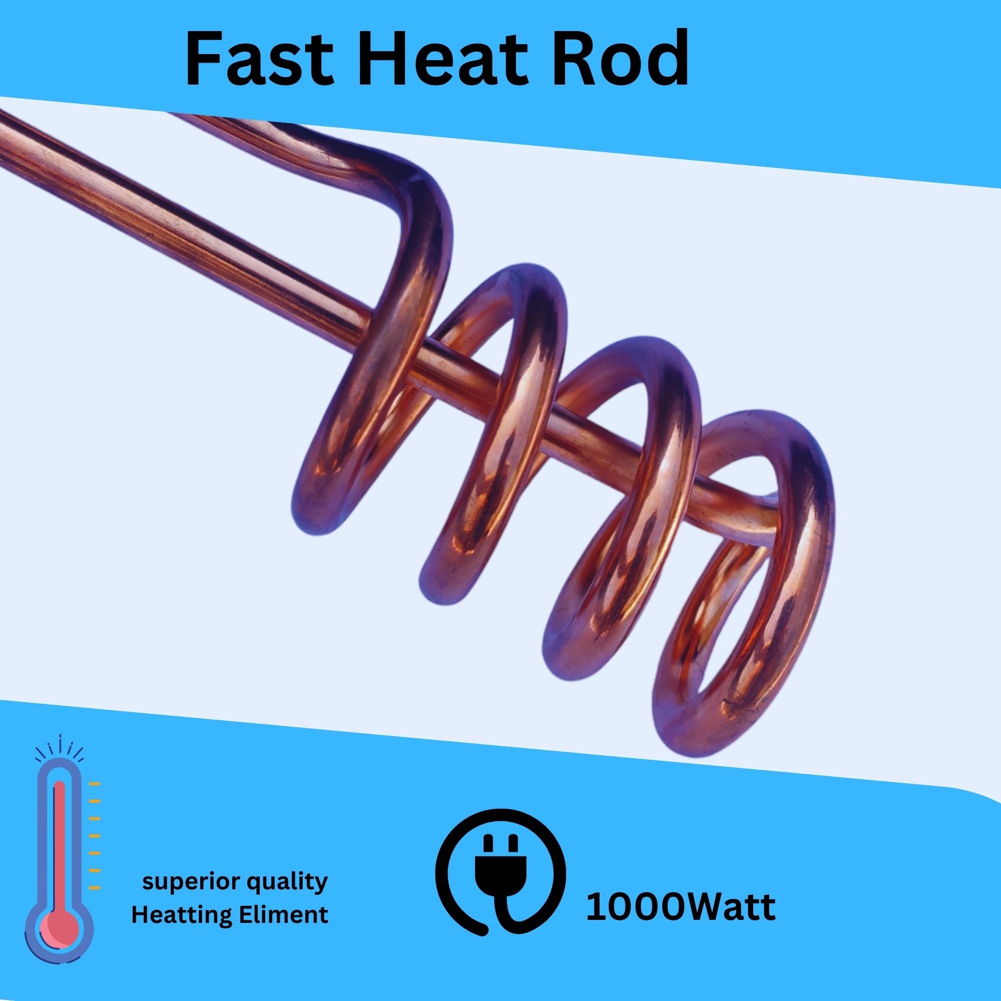 WAVE NAUTICAL WAVE Shockproof Electric Water Heater Immersion Rod Water Heat 1000 W Immersion Heater Rod