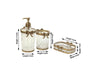 Antique Bow-Tied Glass Bathroom Gold Set - WoodenTwist