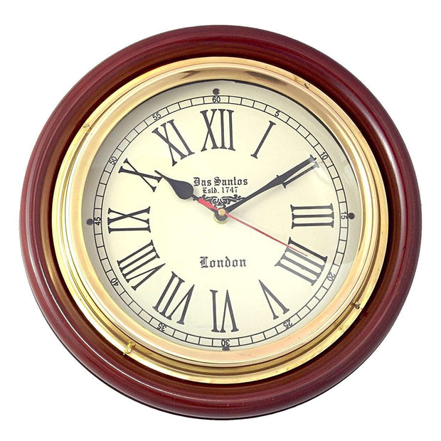 Home Décor Silent Ticking Modern Antique Style Wood Wall Clock - WoodenTwist