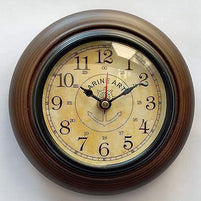 Antique Style 6-Inch Wall Clock Unique Brown Decorative Timepiece for Home & Office - WoodenTwist