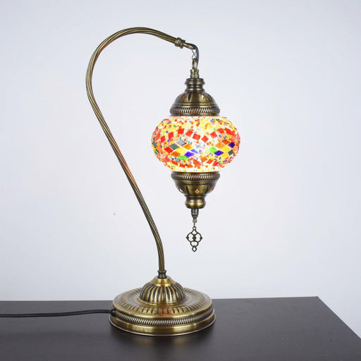 Swan Turkish Glass Light Lamp - Side View