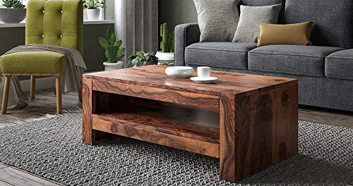Moderna Wooden Handmade Solid Sheesham Wood Coffee Table - WoodenTwist