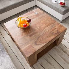Elegante Wooden Handmade Solid Sheesham Wood Coffee Table - WoodenTwist