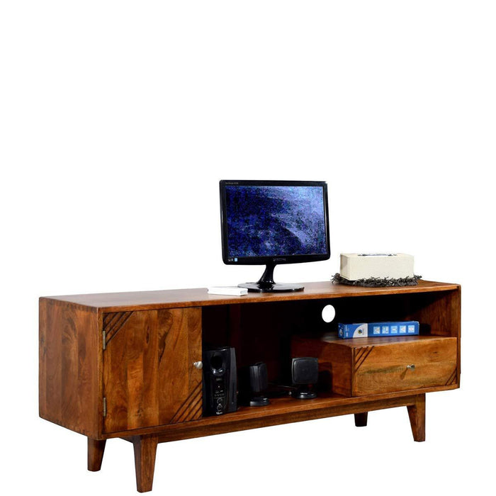 Unico Solid Sheesham Wood TV Unit for Living Room - WoodenTwist