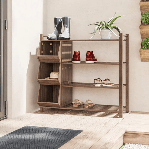 Nuez Wooden Handmade Solid Sheesham Wood Shoe Rack - WoodenTwist