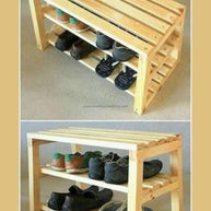 Wooden Handmade Solid Sheesham Wood Shoe Rack - WoodenTwist