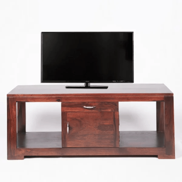 Real Solid Sheesham Wood TV Unit for Living Room - WoodenTwist