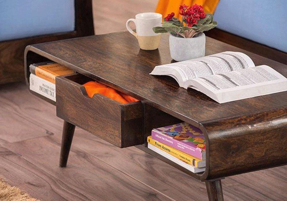 Decoración Wooden Handmade Solid Sheesham Wood Coffee Table - WoodenTwist