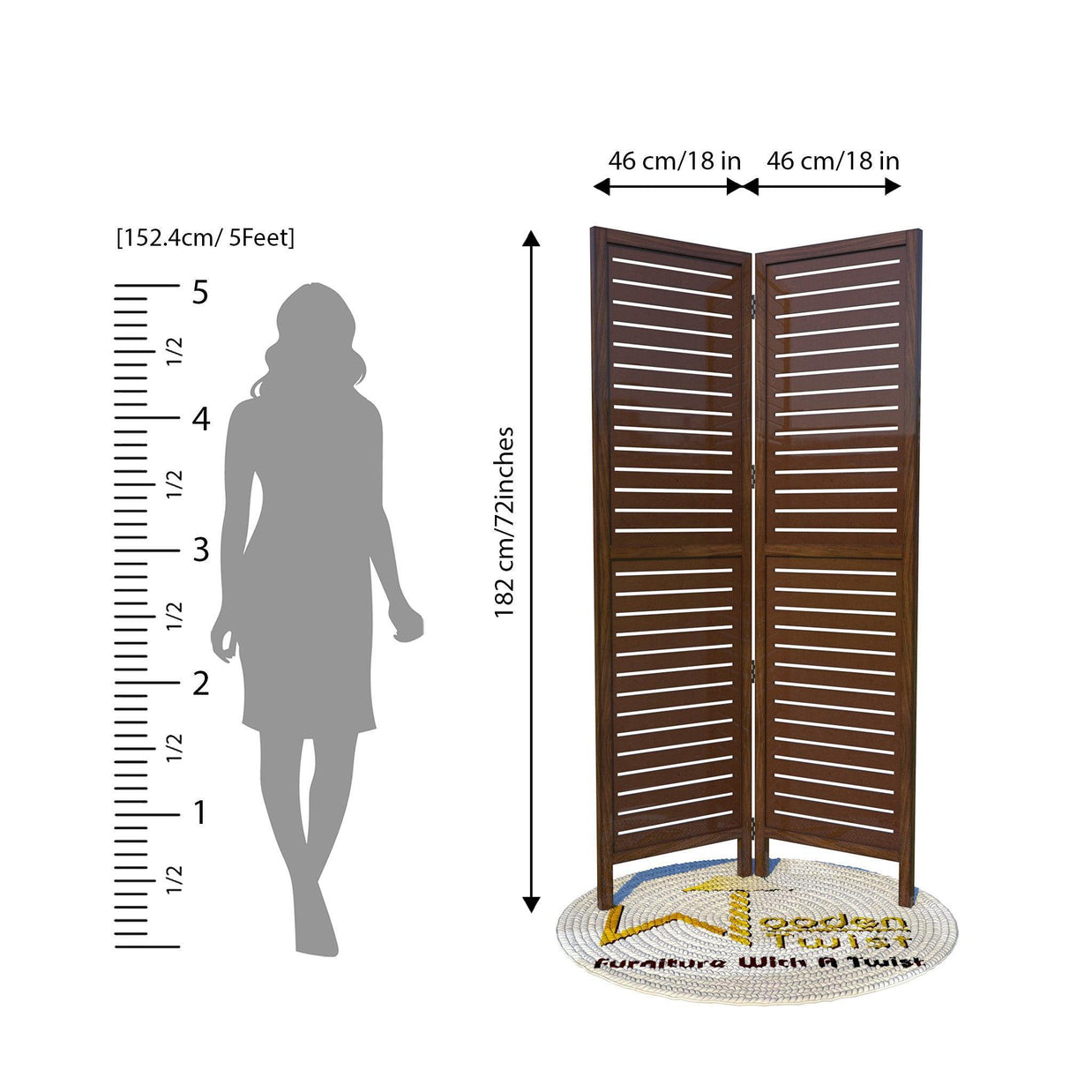 Wooden Handicrafts Partition Wooden Room Divider (Mango Wood) - WoodenTwist