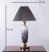 Elegant Vase-Shaped Glass Table Lamp - Grey Shade with Golden Base - WoodenTwist