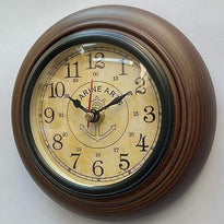 Antique Style 6-Inch Wall Clock Unique Brown Decorative Timepiece for Home & Office - WoodenTwist